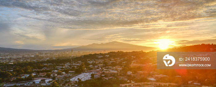 Sunrise over Escazu, San Jose, Costa Rica