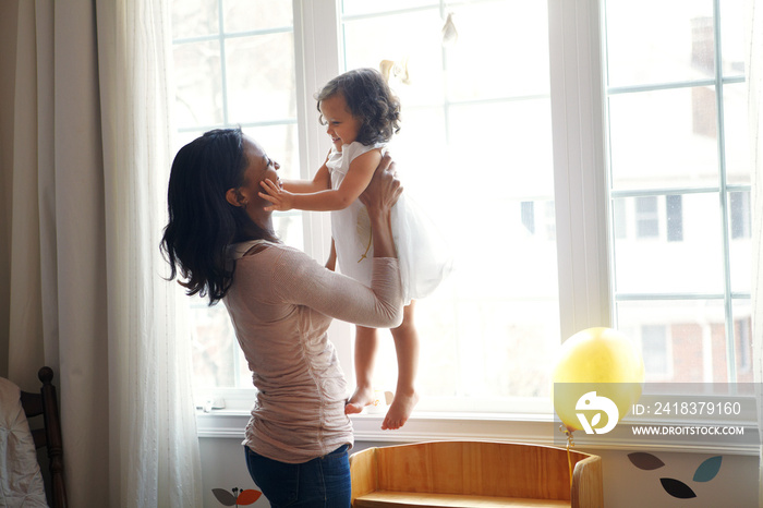 Portrait of mother and daughter (18-23 months)