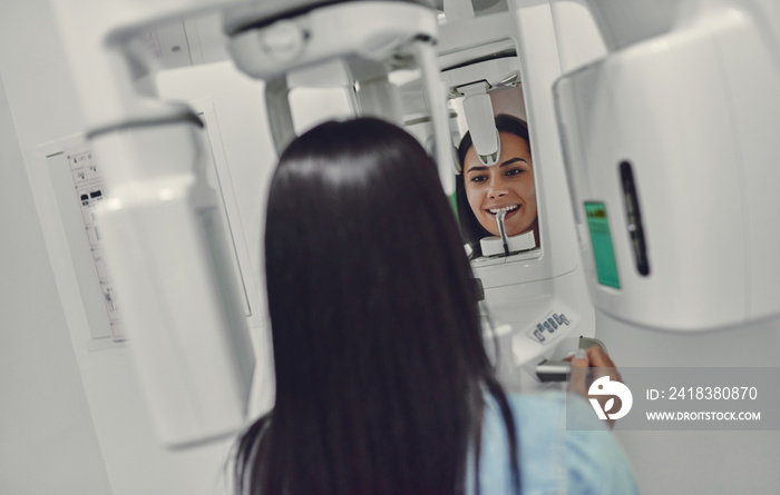 Woman in dental clinic