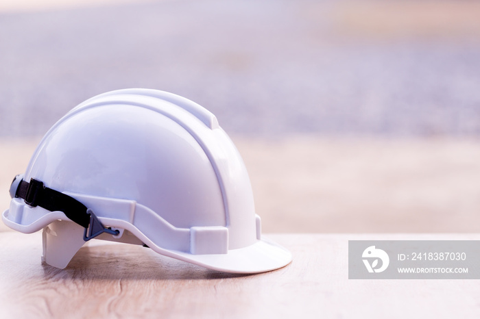 工程师或工人、施工和Sa安全项目用白色硬质安全帽