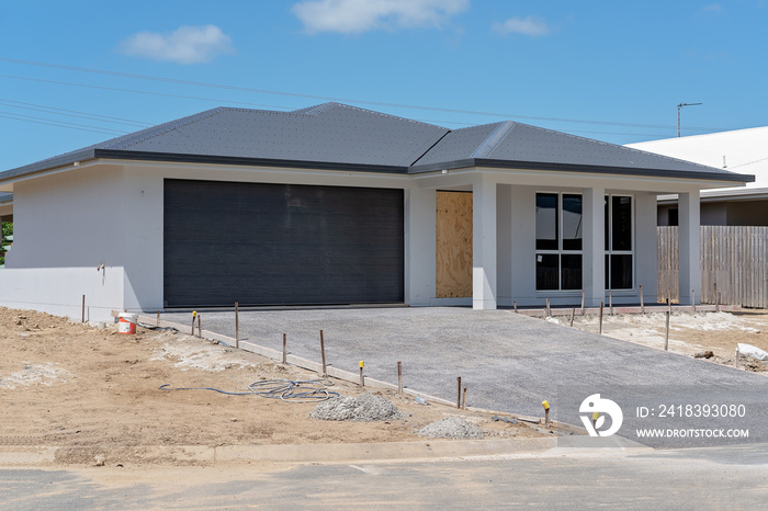 Family Home Construction In Australian Country Town