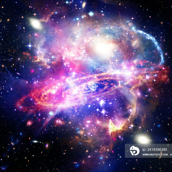 Space Background with Colorful Galaxy Cloud Nebula. The elements of this image furnished by NASA.