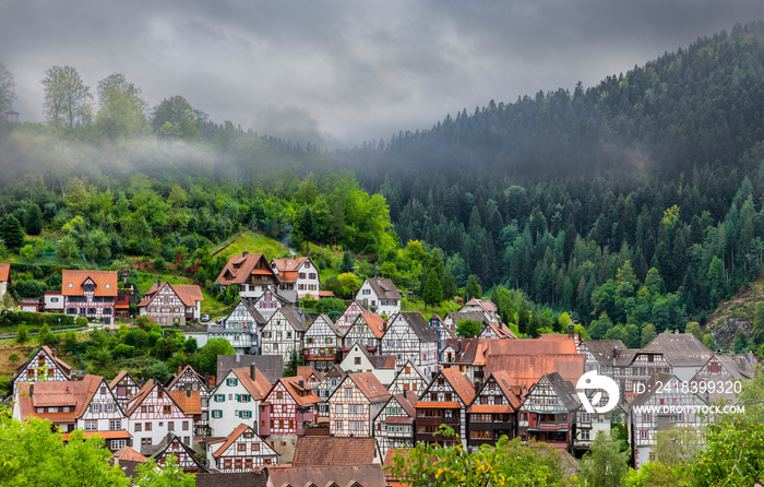 Fachwerkhäuser in Schiltach im Schwarzwald