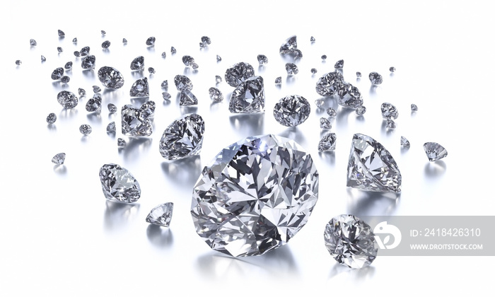 Diamanten Gruppe auf Weiss 2