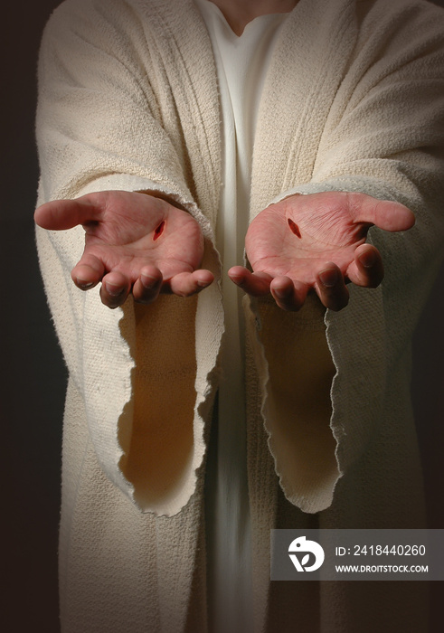 jesus hands with scars