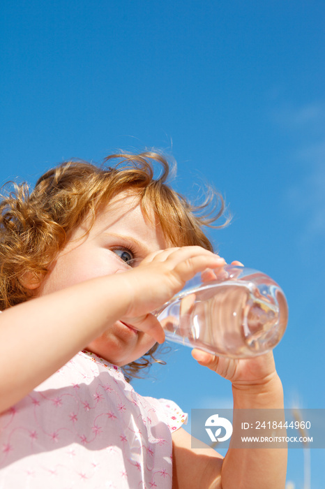 Girl drinking water