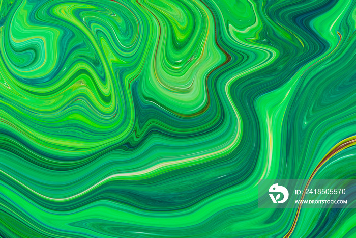 abstract green acrylic pattern texture look like marble background , Liquid marble pattern