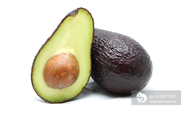 Avocado on white background