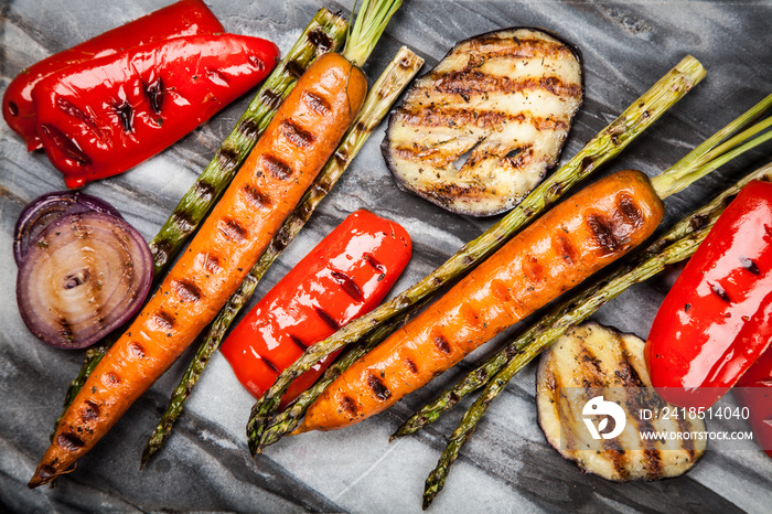 Assortment of grilled vegetables