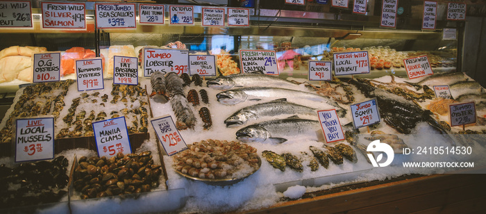 Seafood, Pike Place Market, Seattle