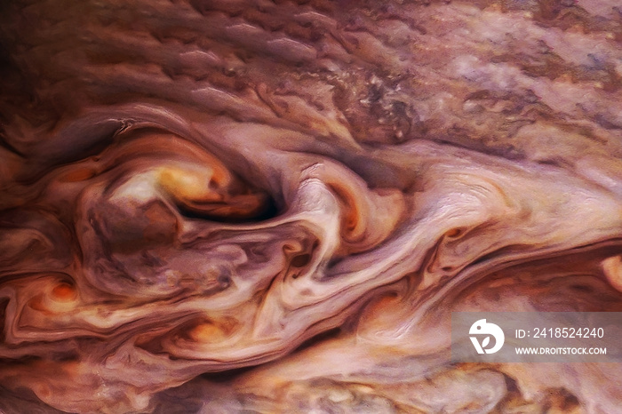 木星表面。这张照片的元素由美国国家航空航天局提供。