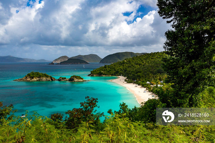 Classic shot of Trunk bay in St John, USVI