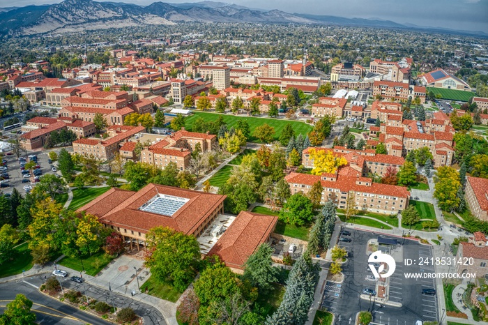 Aerial View of the University of Colorado in Boulder