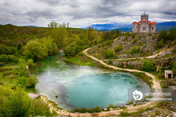 Cetina river spring near Knin, Croatia