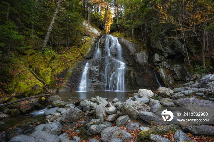 Long exposure of Glen Moss Falls in Granville Vermont 