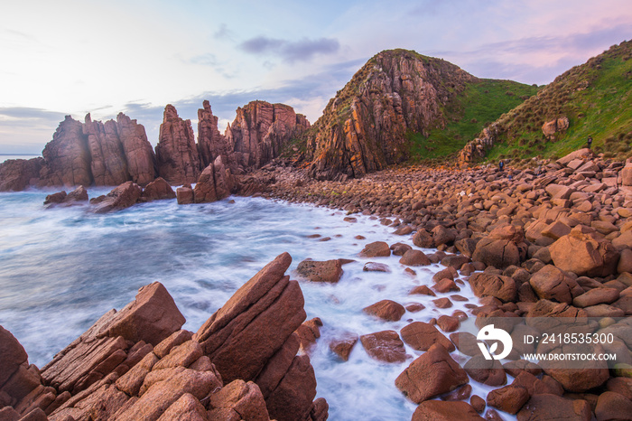 Dramatic landscape of the Pinnacles the breath-taking panoramic views and a series of compelling roc