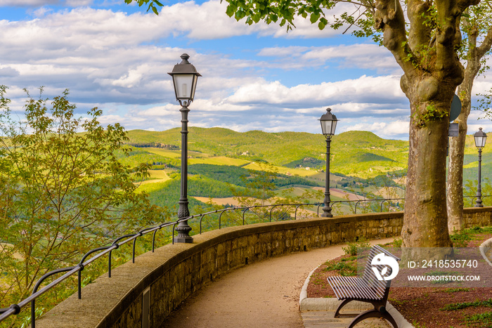 View of the countryside near the famous town of Radda in Chianti, Tuscany, Italy