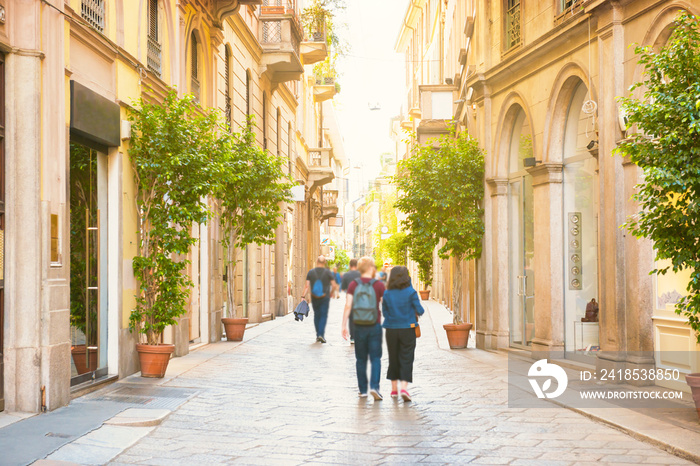 Narrow street  in Milan