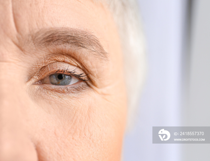 Face of elderly woman, closeup