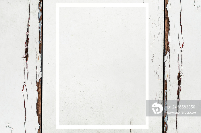 Old white wall mockup