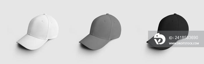 Blank casual hat template with visor, for advertising in an online store.