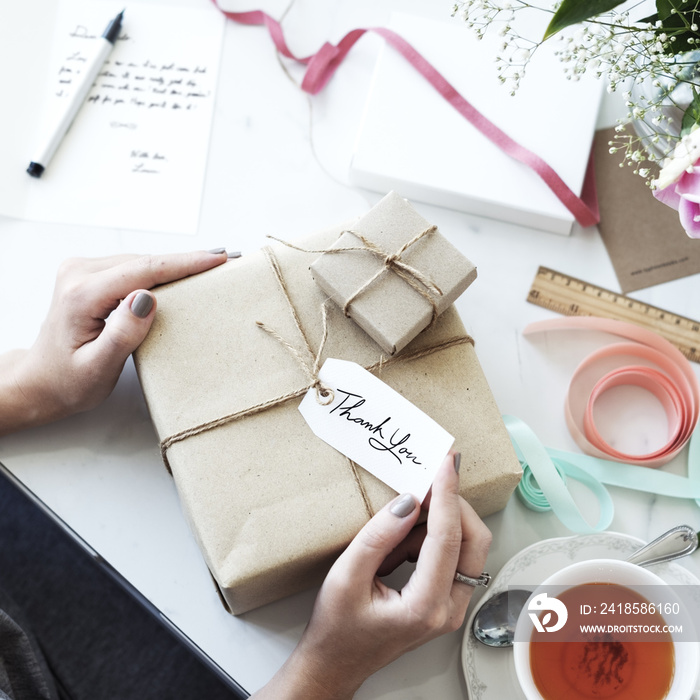 Gift Packing Present Creative Ideas Simplify Concept