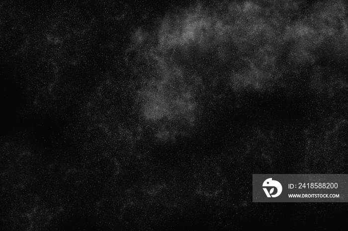 gray and black dust overlay particle abstract grunge texture and texture effect isolated on black.