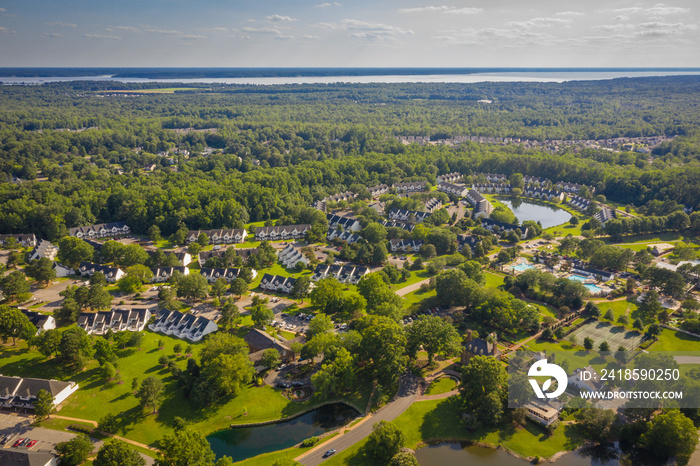 Aerial of Williamsburg Virginia