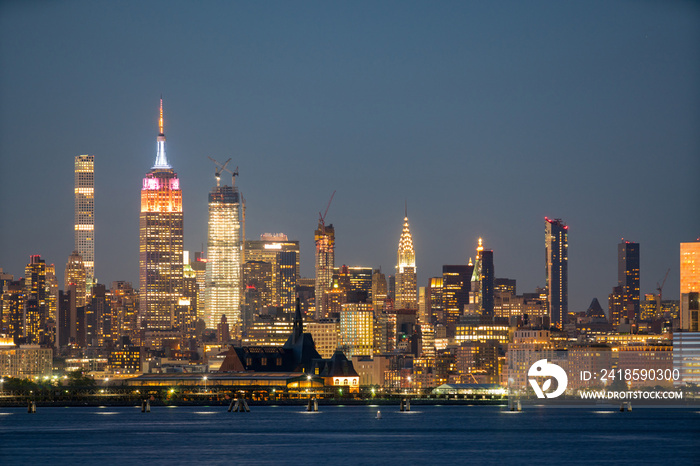 Manhattan New York City at night