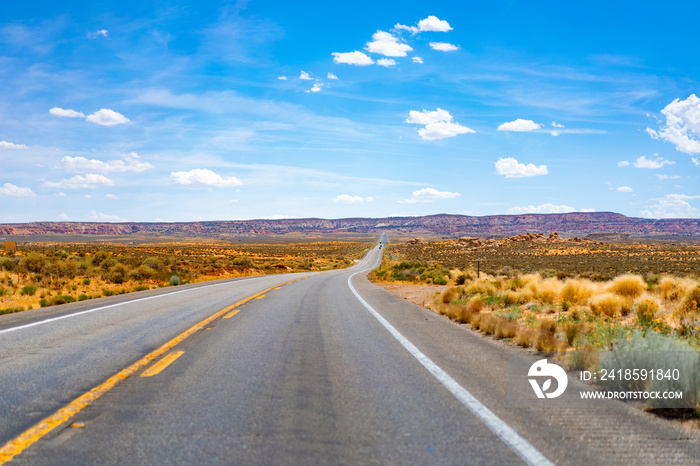 The road in Arizona, a road trip to the United States.