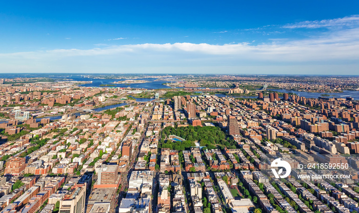 Aerial view of the Bronx, NY