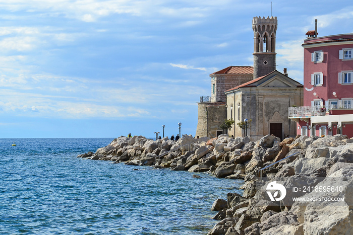 Church in Piran town, Slovenia