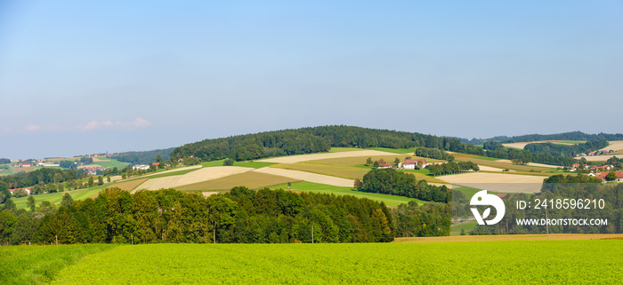 panoramic view of a landscape in the upper austrian region innviertel near schärding