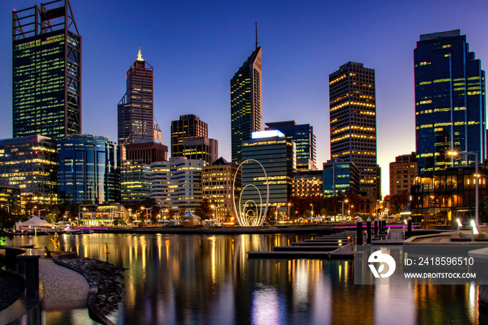 Elizabeth Quay at Dawn on a Winters Morning