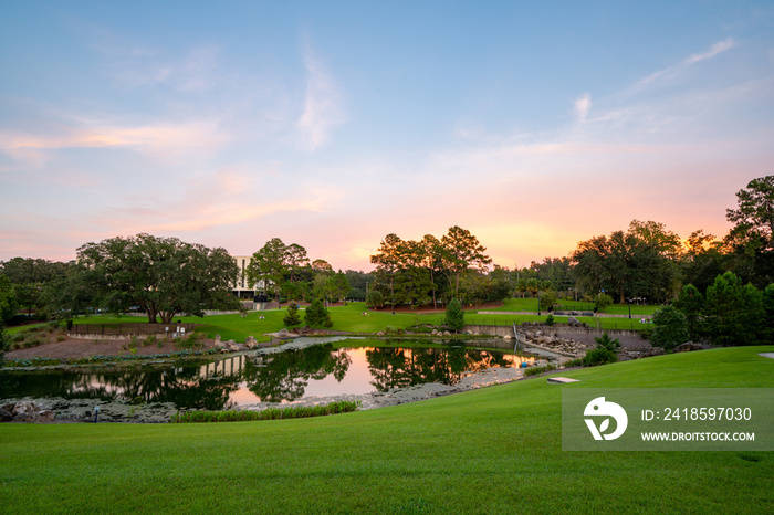 Sunset at Cascades Park Tallahassee FL landscape photography