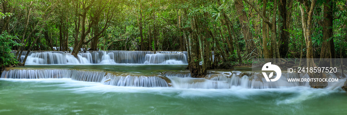 Huai Mae Khamin Waterfall level 2, Khuean Srinagarindra National Park, Kanchanaburi, Thailand; panor