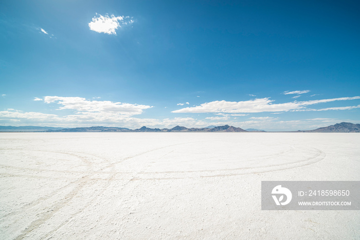 Bonneville Salt Flats Utah surreal landscape