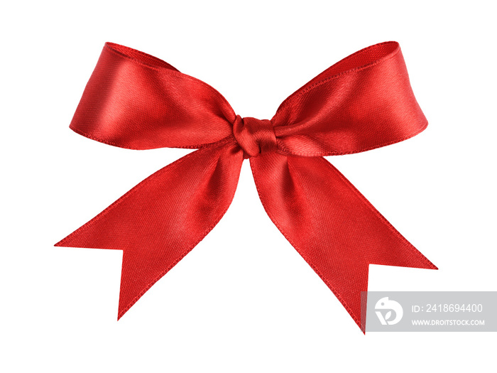 deep red tied ribbon bow