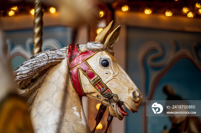 Old vintage carousel horse