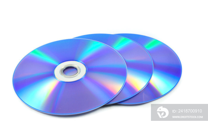 dvd disc / dvd or blue ray disc isolated on white background