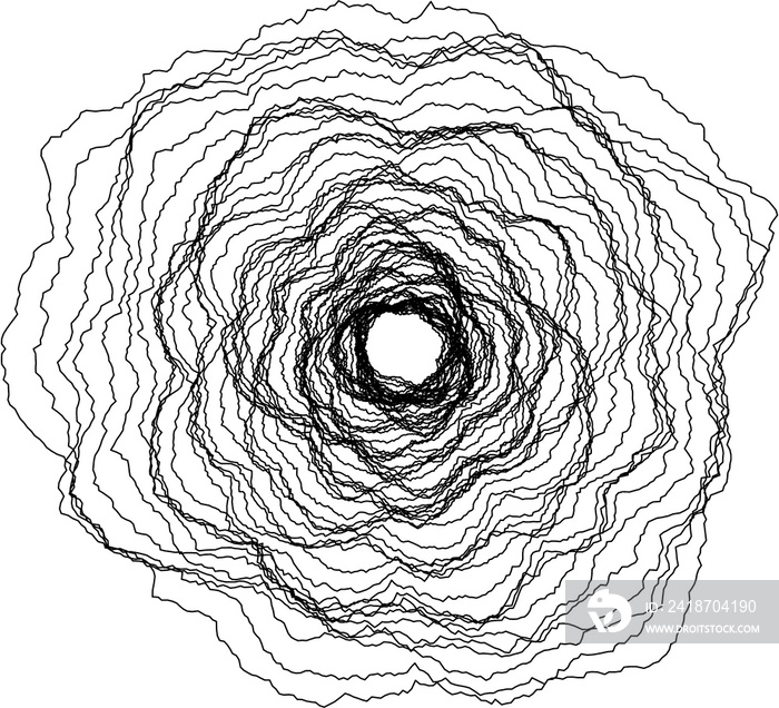 Isolated Abstract Geometric Line Design Element