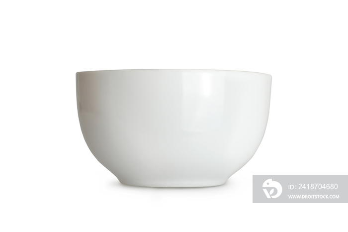White ceramic bowl isolated on white