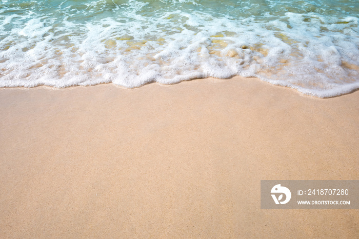 海景热带海滩水波背景。背景为夏季