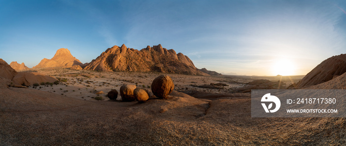 Famous rock formation on the mountains of spitzkoppe