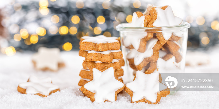 Plätzchen Weihnachten Weihnachtsplätzchen Banner Gebäck Sterne Zimtsterne