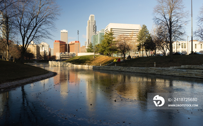 Omaha Nebraska Downtown City Skyline Missouri River