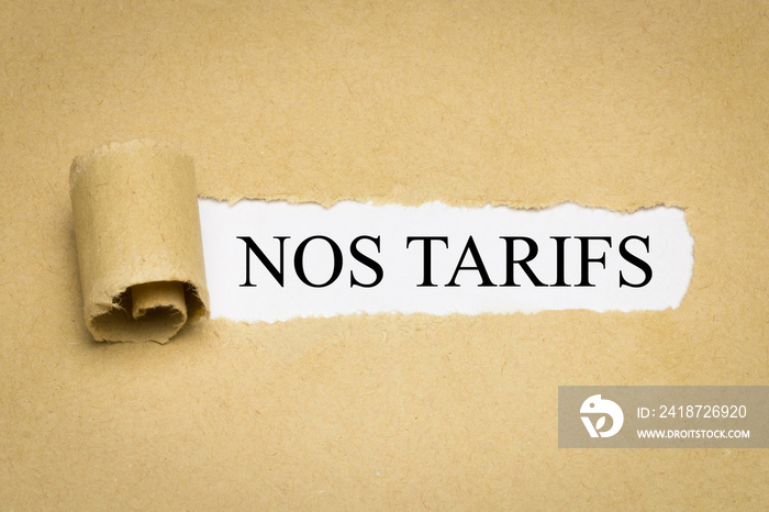 Nos tarifs