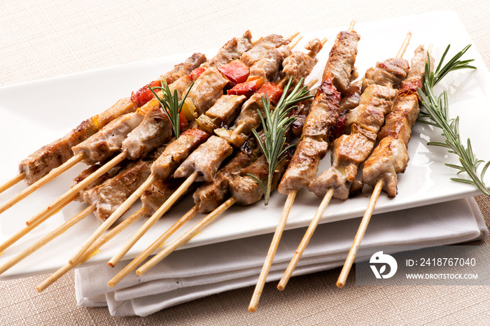 Savory marinated arrosticini from Abruzzo, Italy