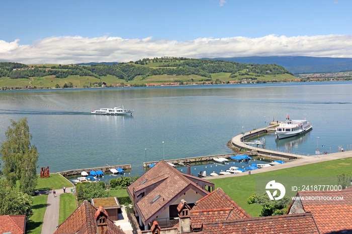 Bootshafen, Murtensee, Schweiz