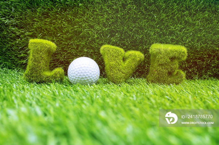 Golf love for golfer on Valentines Day